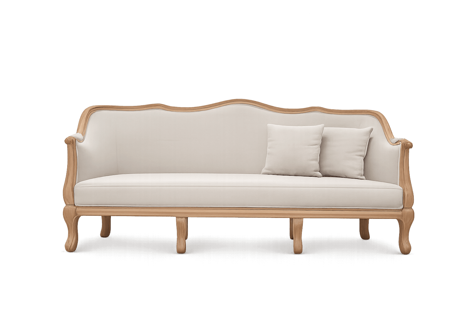 Classic Wooden 3 Seater Sofa Rental UAE
