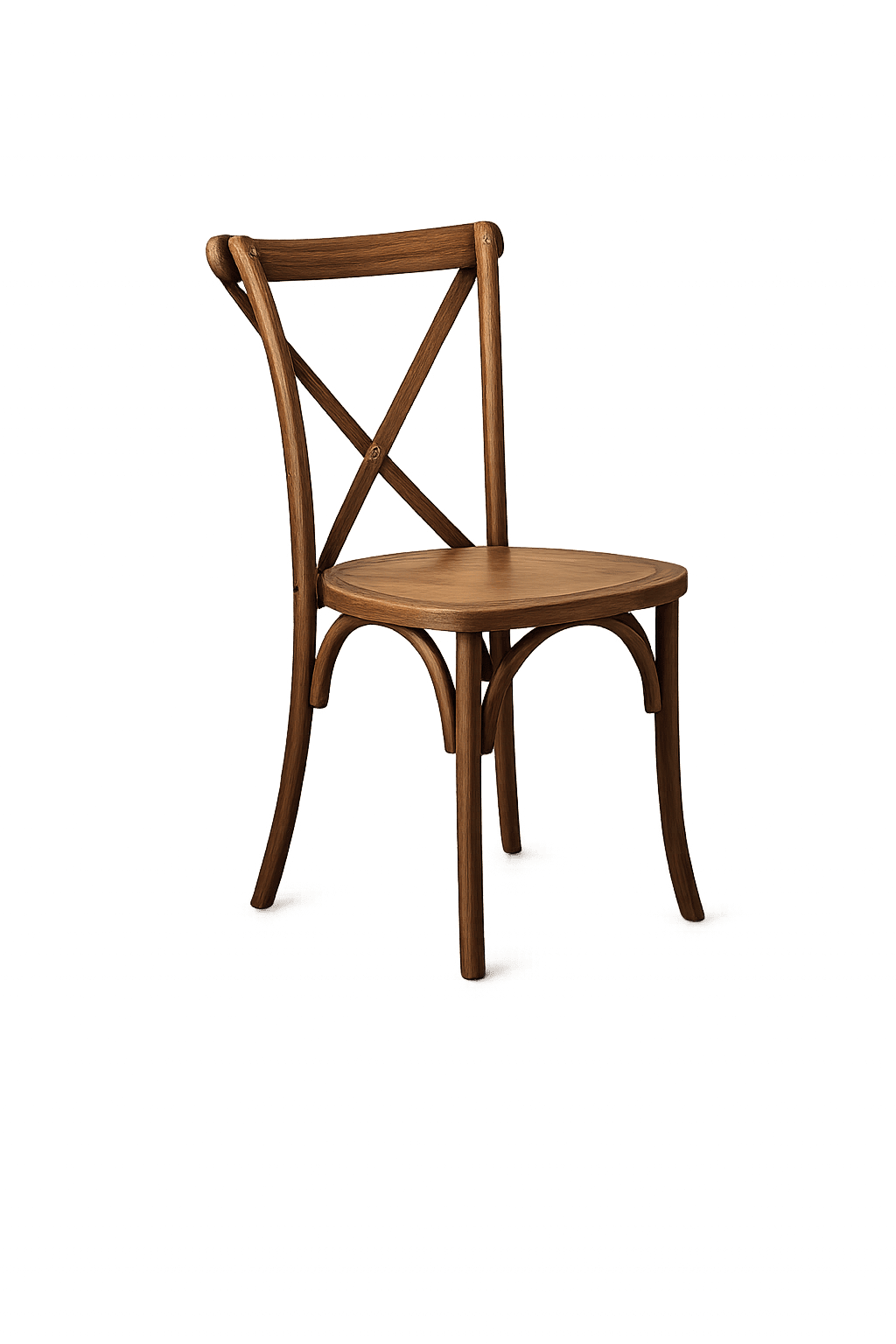 Cross Back Wooden Dining Chair Rental UAE