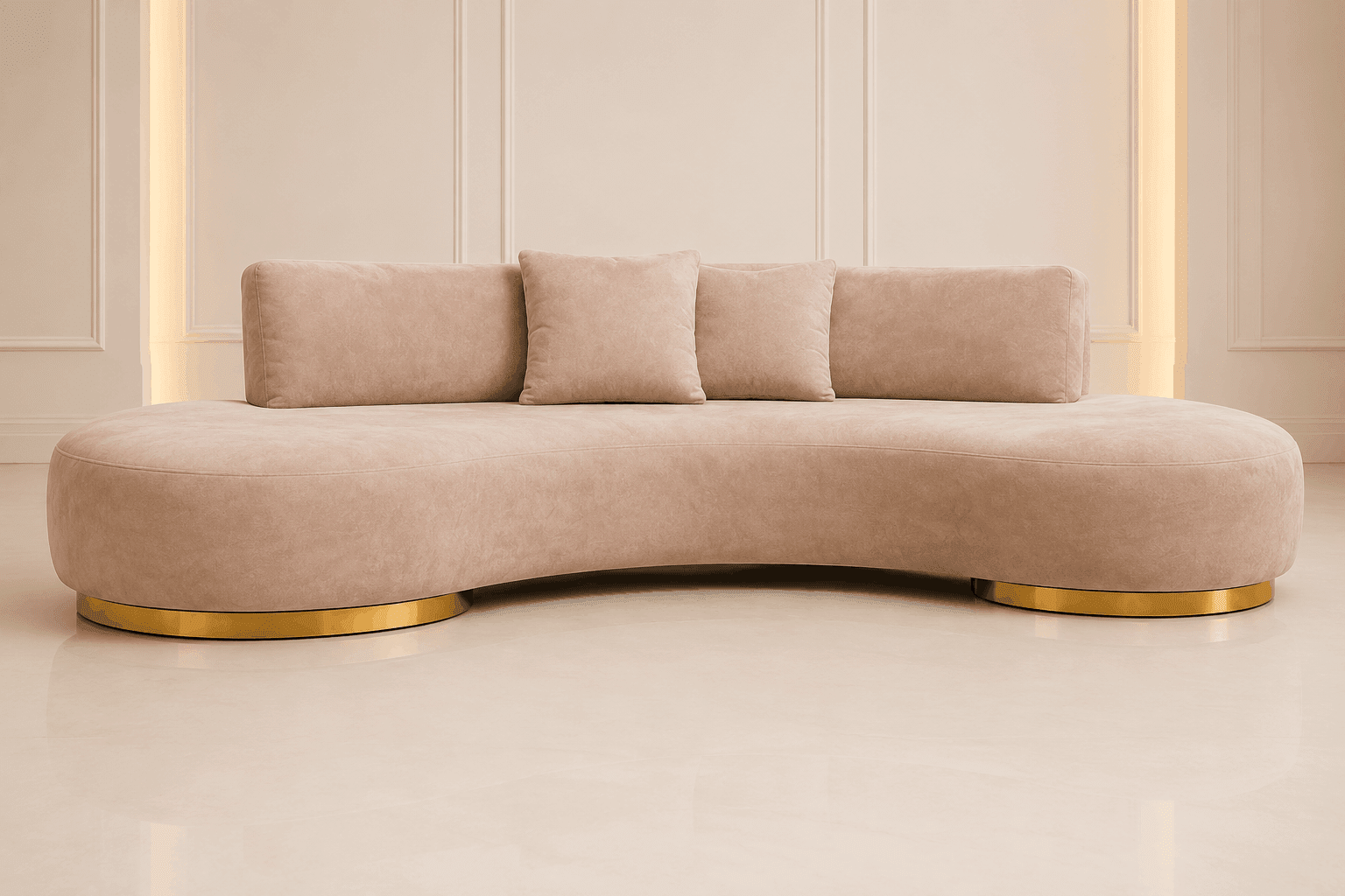 Cylindrical Bridal Sofa Rental UAE