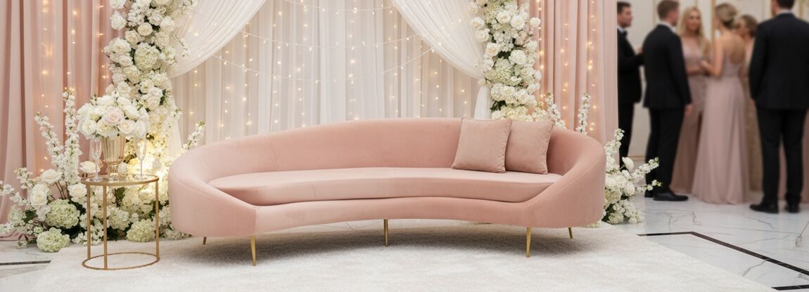 Lush White Sofa Rental dubai