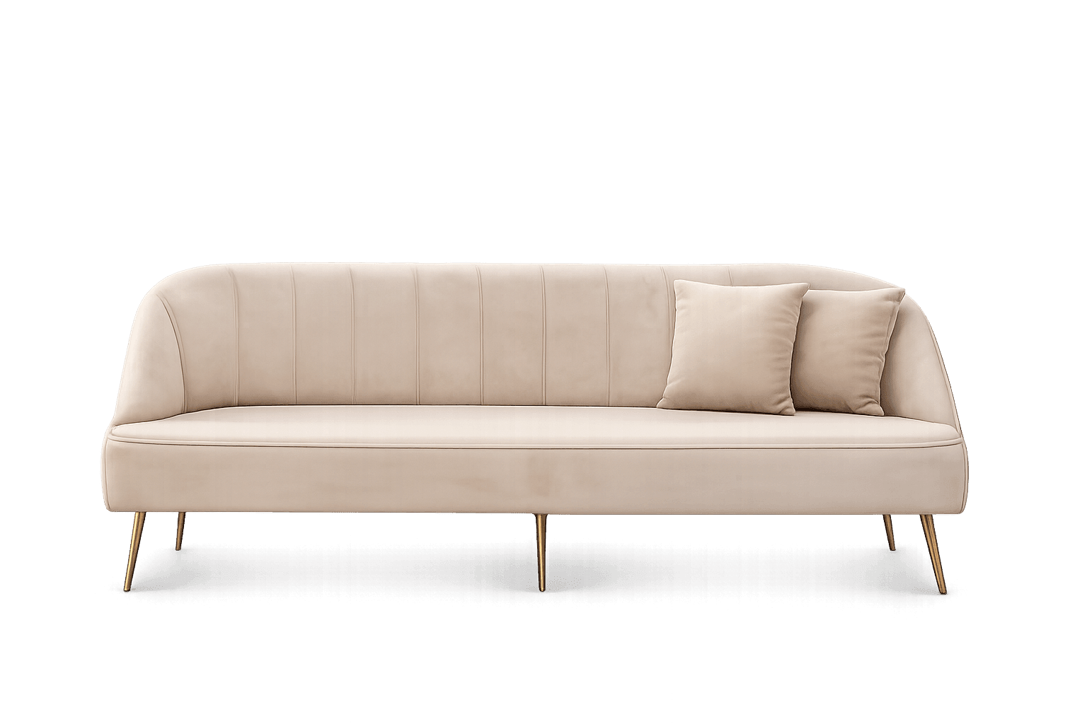 Nude 3 Seater Sofa Rental UAE