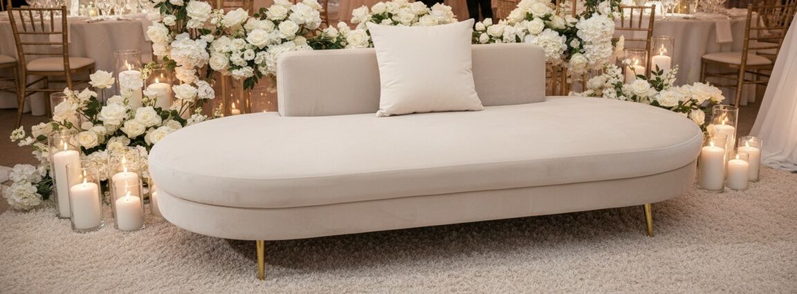 Slanted Bridal Sofa Rental in Dubai