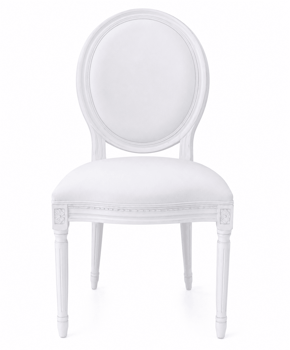 Wooden White Fabric Dior Dining Chair Rental UAE